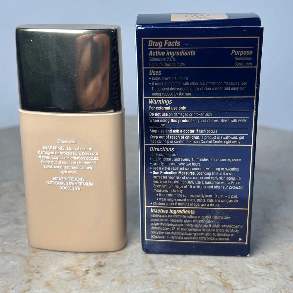 Estee Lauder‎ Double Wear Sheer Makeup 1W1 Bone 1oz SPF 19 Matte Foundation